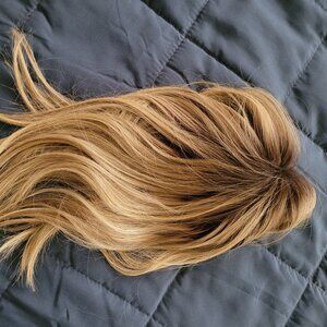 Synthetic Clip In Bangs - Light Gold Brown